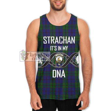 Strachan Tartan Men's Tank Top with Family Crest DNA In Me Style Men - Tartanvibesclothing Shop