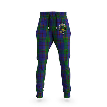 Strachan Tartan Joggers Pants with Family Crest
