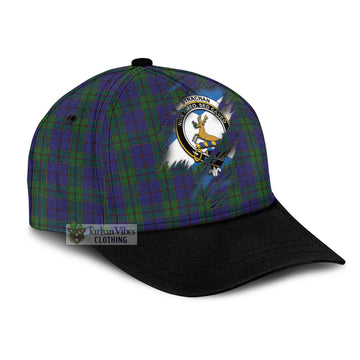 Strachan Tartan Classic Cap with Family Crest In Me Style