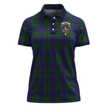 strachan-tartan-polo-shirt-with-family-crest-for-women