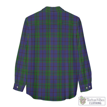 Strachan Tartan Womens Casual Shirt with Family Crest