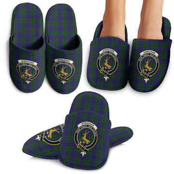 Strachan Tartan Home Slippers with Family Crest - Tartan Vibes Clothing