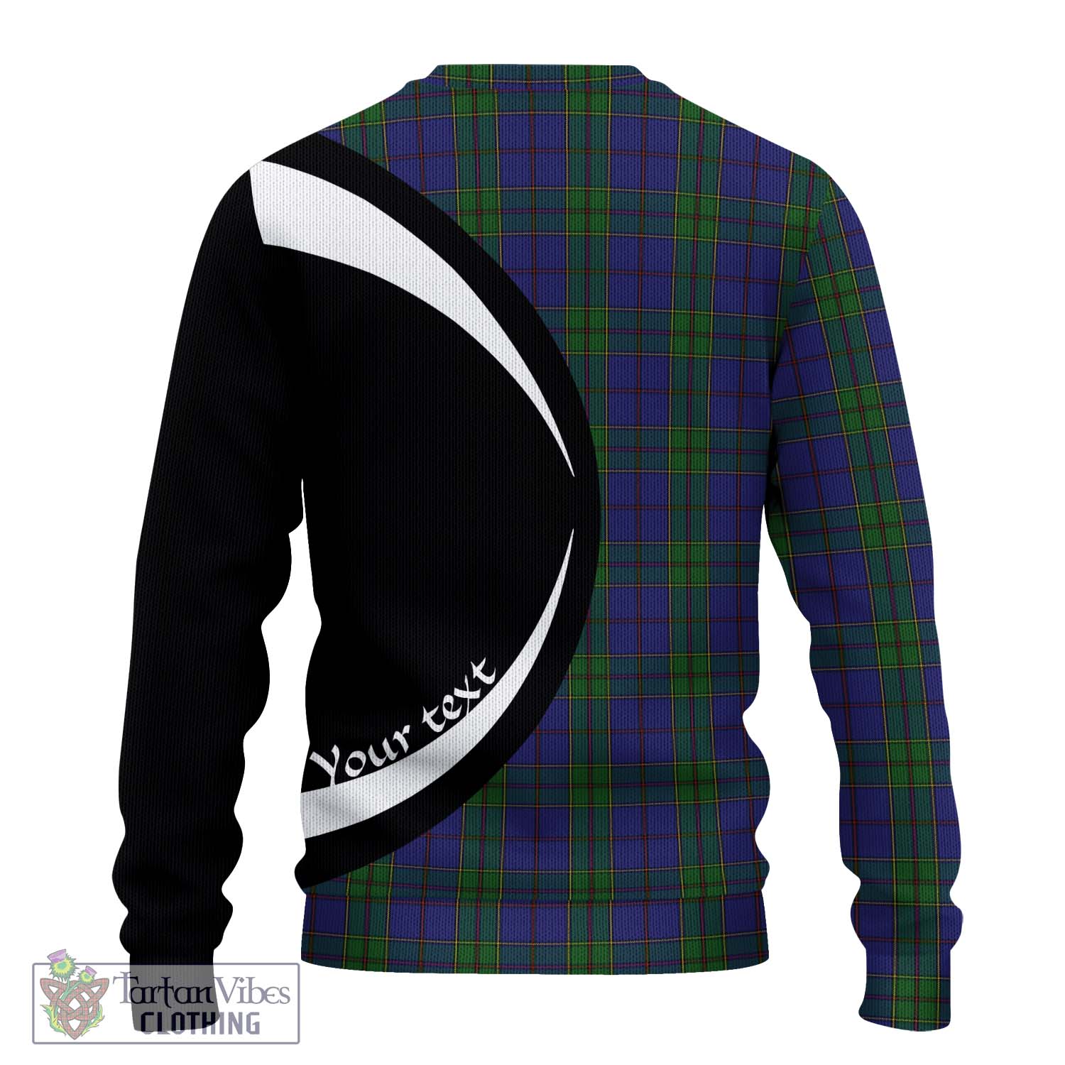 Strachan Tartan Knitted Sweater with Family Crest Circle Style - Tartan Vibes Clothing