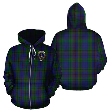 Strachan Tartan Hoodie with Family Crest