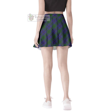 Strachan Tartan Women's Plated Mini Skirt Cross Style