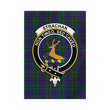 Strachan Tartan Garden Flag with Family Crest