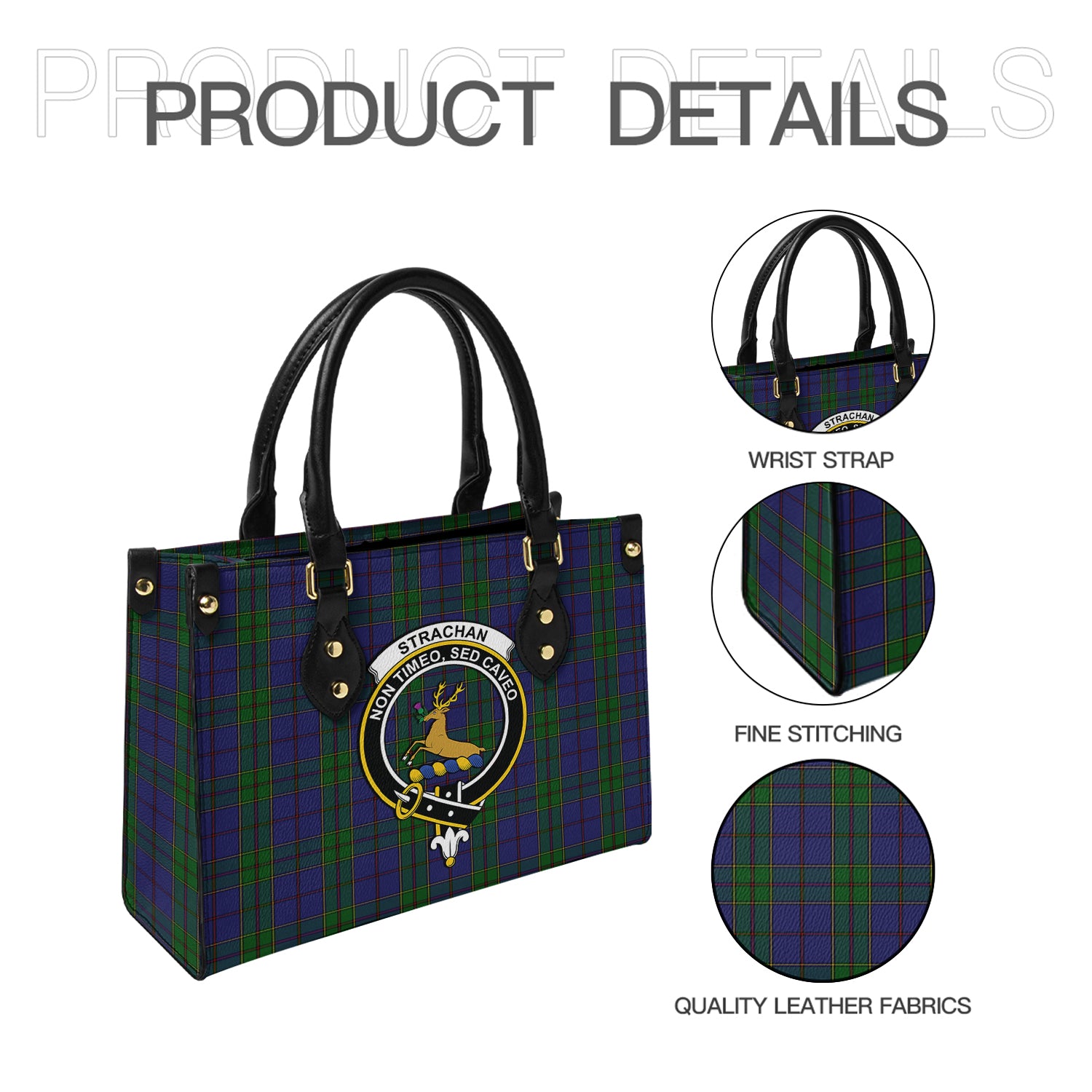 strachan-tartan-leather-bag-with-family-crest