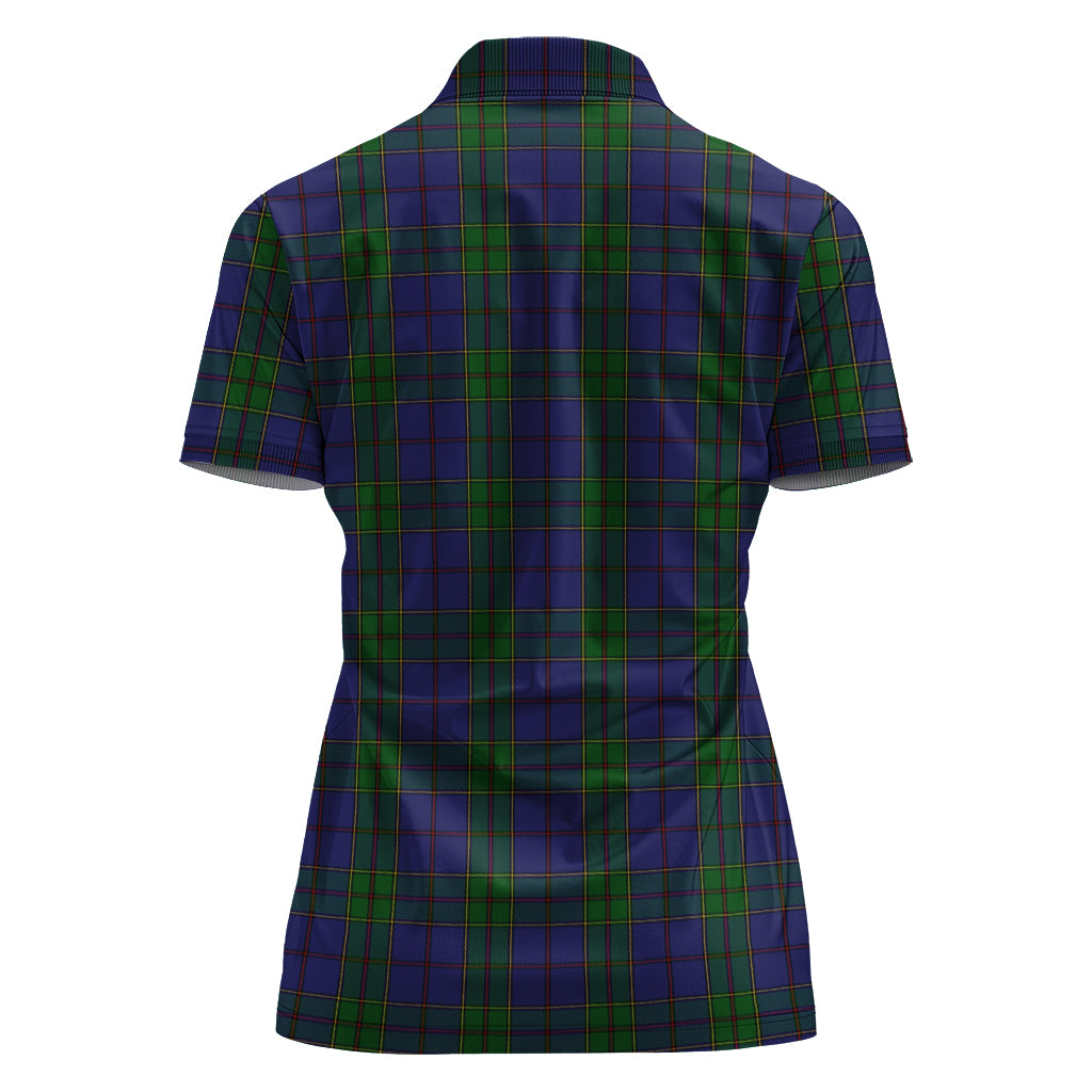 strachan-tartan-polo-shirt-with-family-crest-for-women