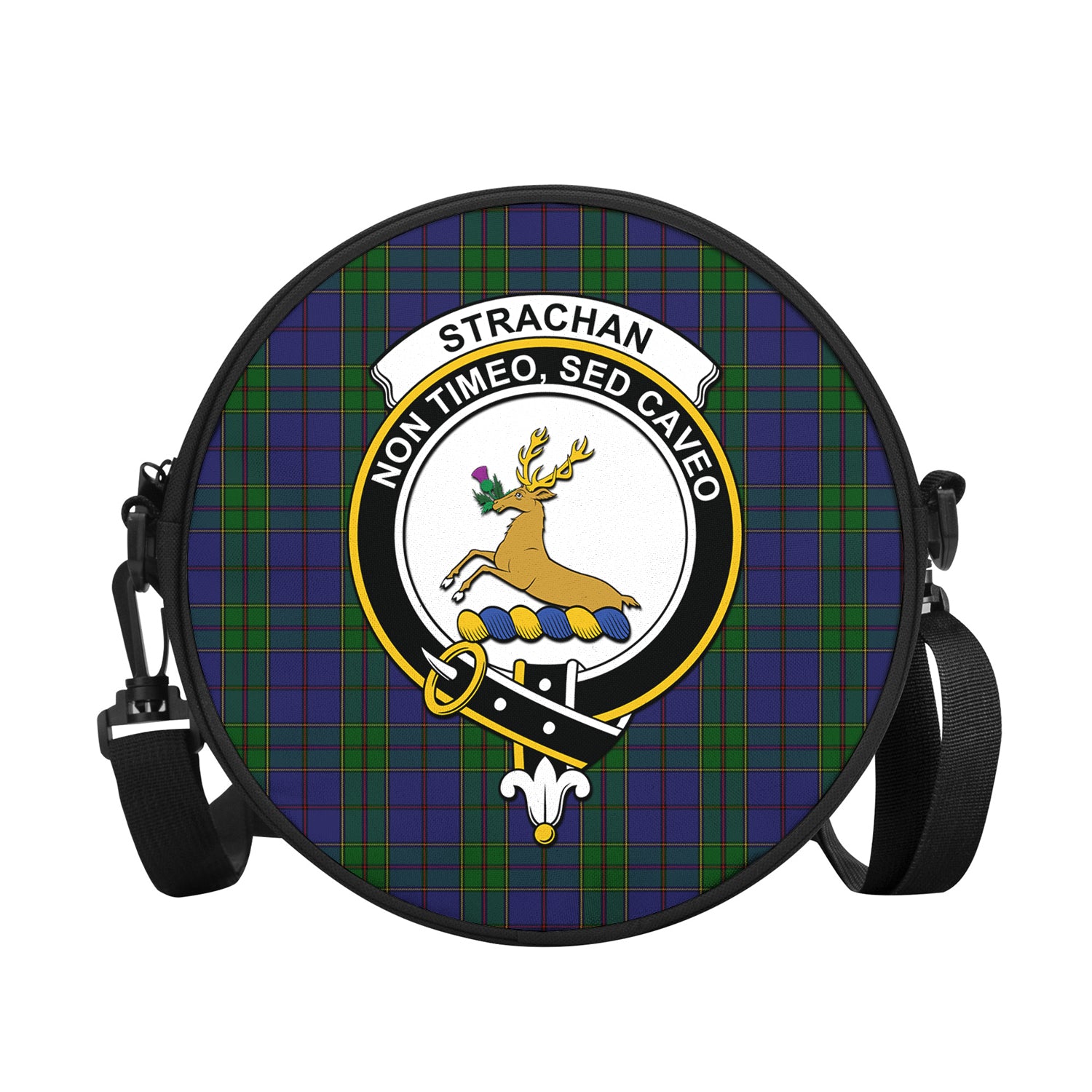 strachan-tartan-round-satchel-bags-with-family-crest