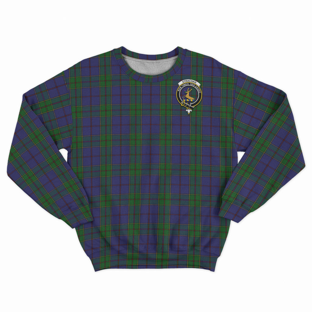 Strachan Tartan Sweatshirt with Family Crest - Tartan Vibes Clothing