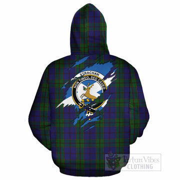Strachan Clan Crest In Me Tartan Cotton Hoodie Scotland Flag Style