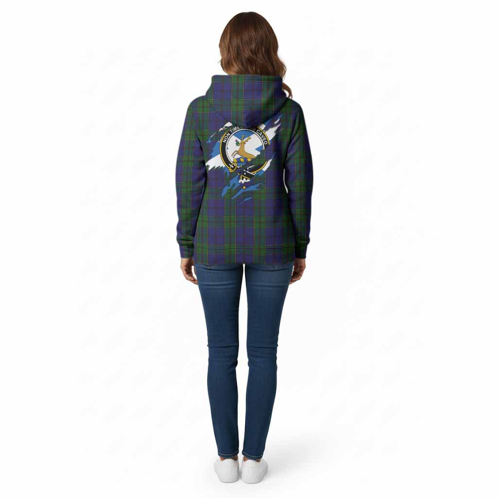 Strachan Clan Crest In Me Tartan Cotton Hoodie Scotland Flag Style