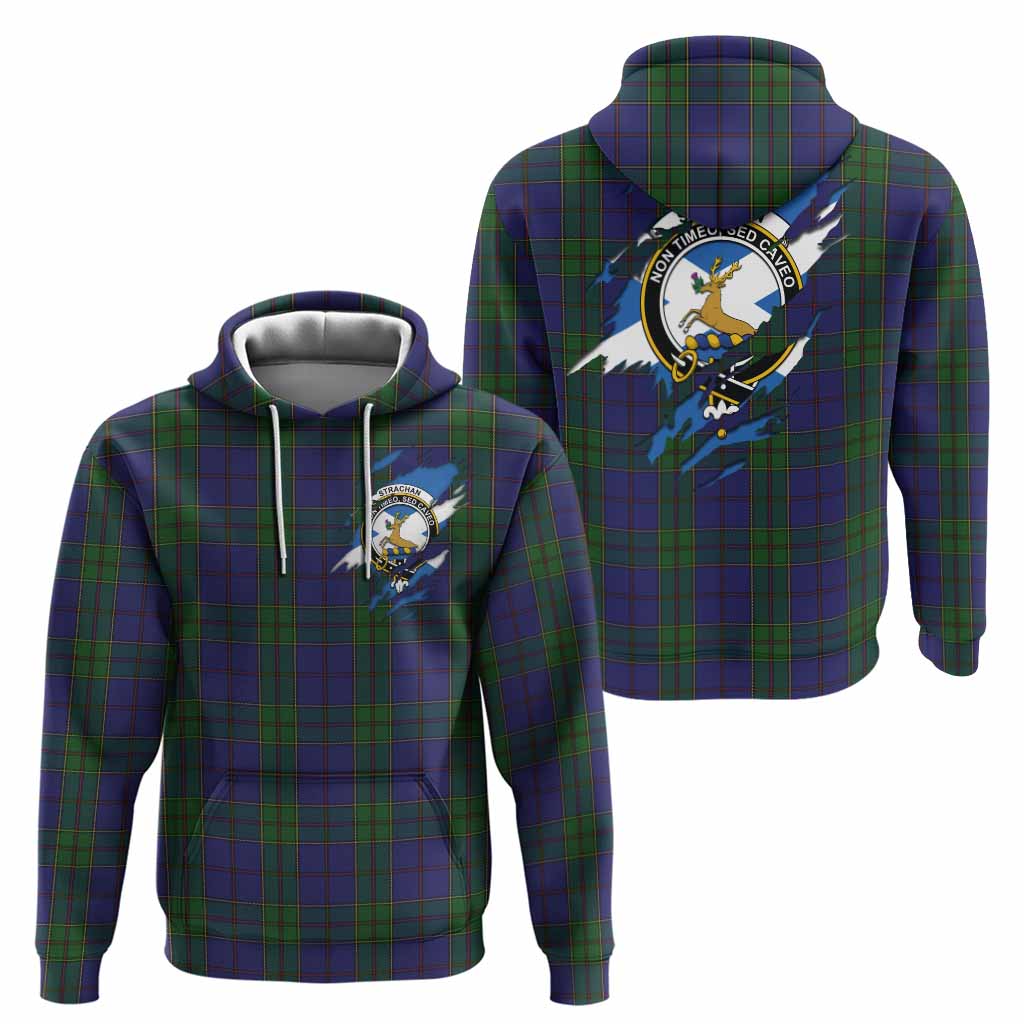 Strachan Clan Crest In Me Tartan Hoodie Scotland Flag Style