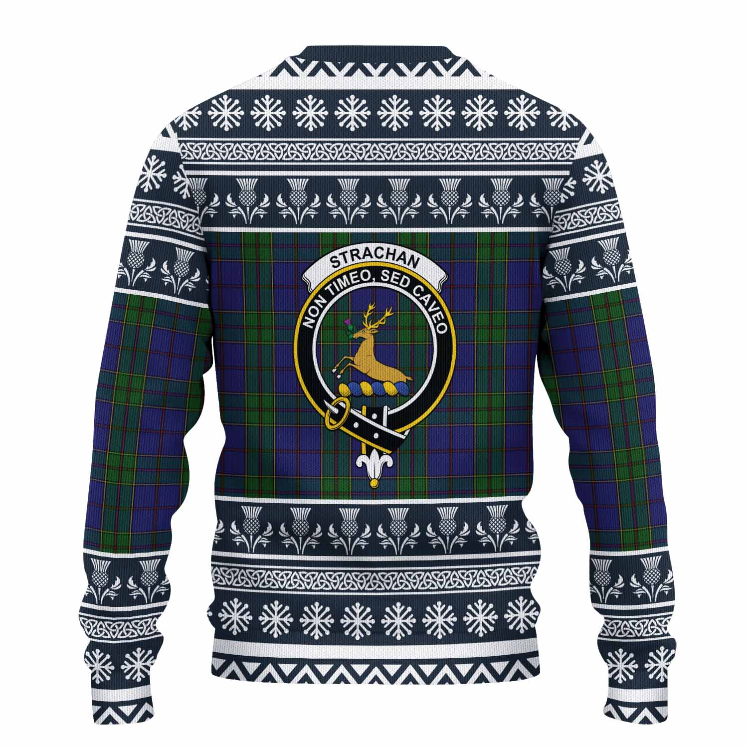 Strachan Clan Tartan Christmas Ugly Sweater with Family Crest - Tartan Vibes Clothing