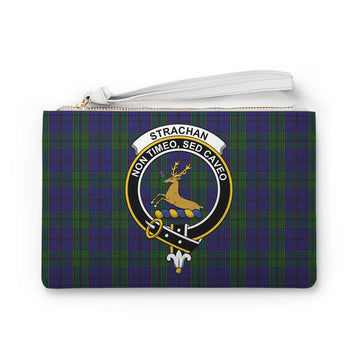 Strachan Family Crest Tartan Clutch Bag