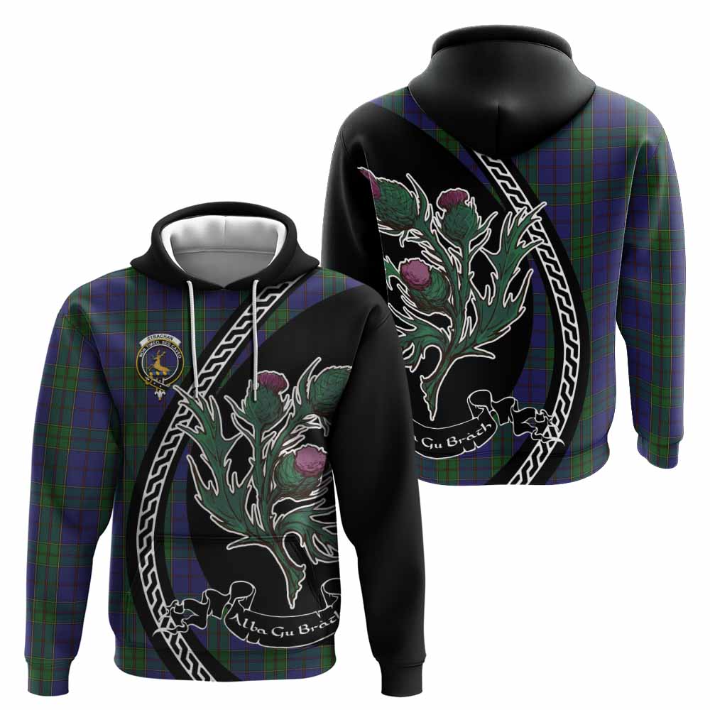 Strachan Family Crest Tartan Hoodie Alba Thistle Inspired - Tartan Vibes Clothing