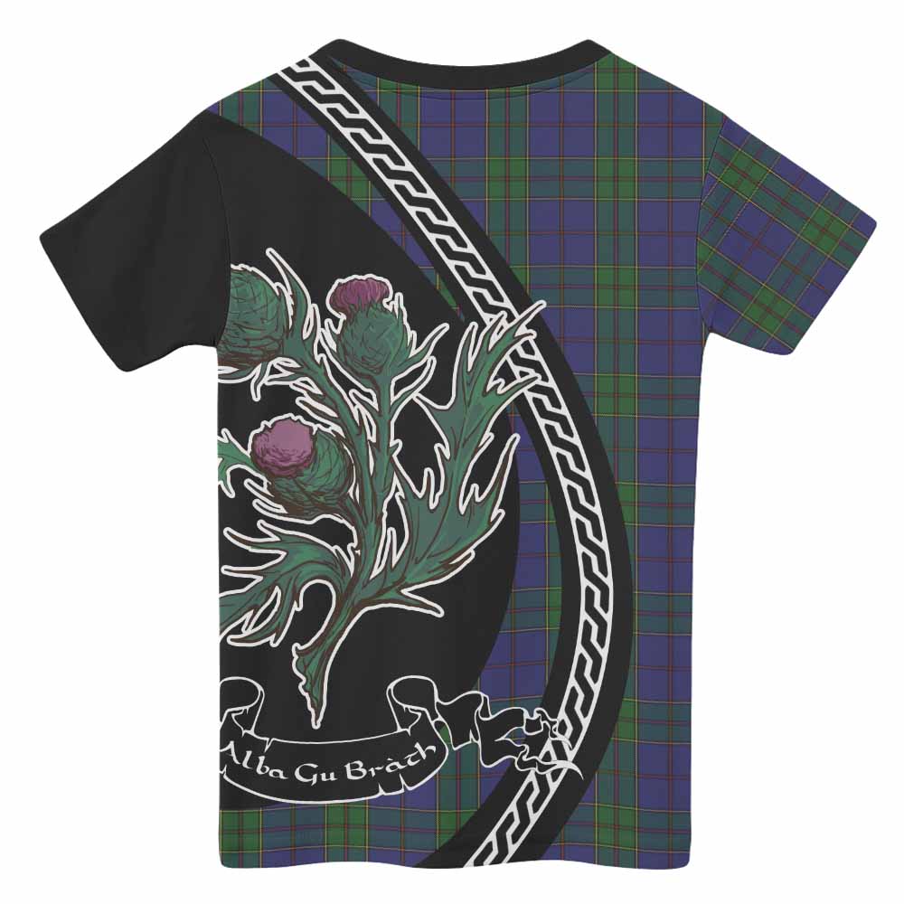 Strachan Family Crest Tartan Kid T-shirt Alba Thistle Inspired - Tartan Vibes Clothing