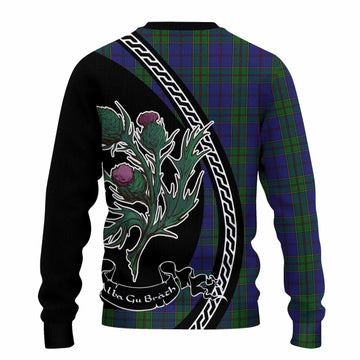 Strachan Family Crest Tartan Knitted Sweater Alba Thistle Inspired - Tartan Vibes Clothing