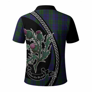 Strachan Family Crest Tartan Polo Shirt Alba Thistle Inspired