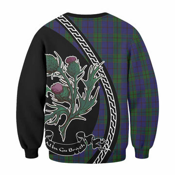 Strachan Family Crest Tartan Sweatshirt Alba Thistle Inspired
