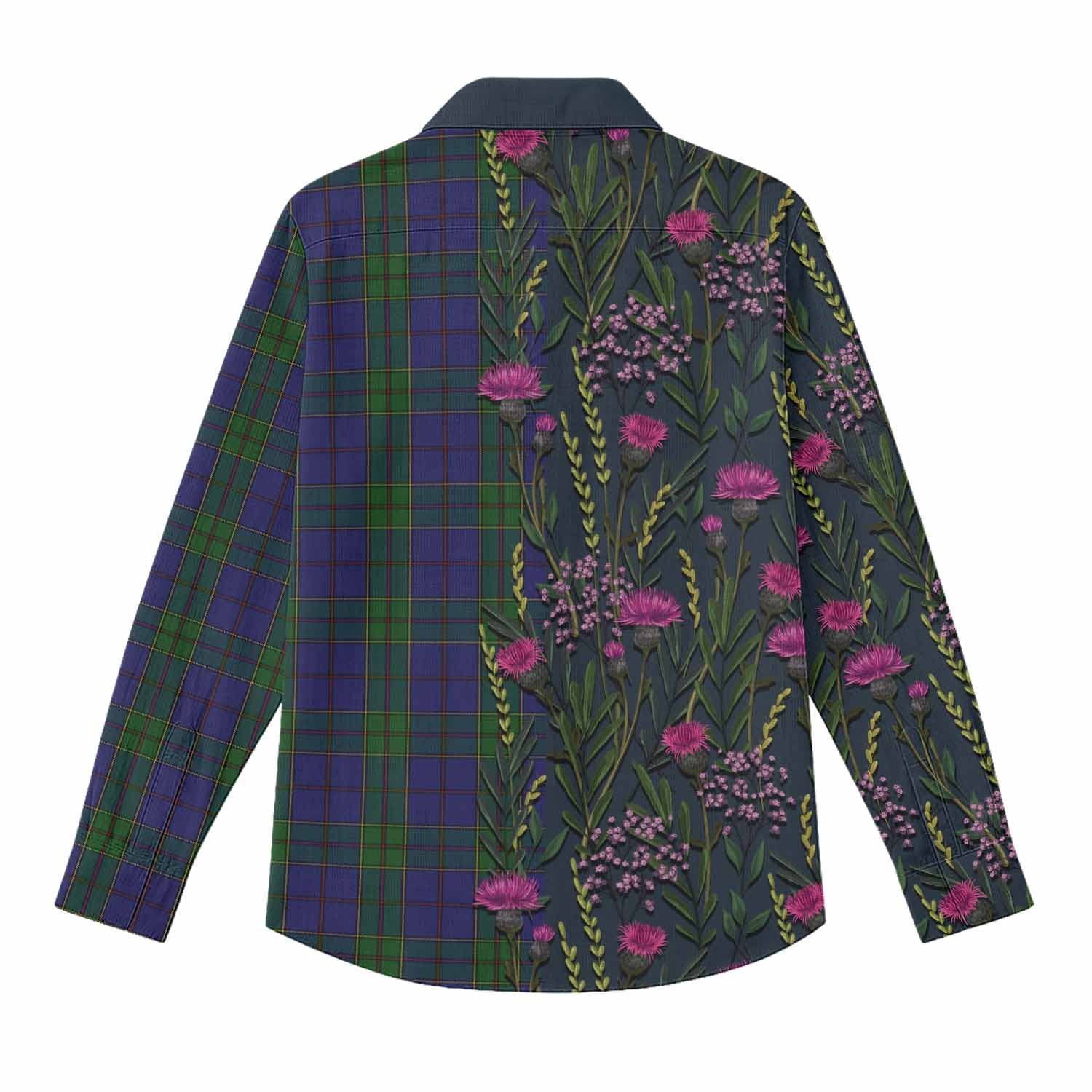 Strachan Family Crest Tartan Women Casual Shirt Scottish Thistle Flower Pattern Half Style - Tartan Vibes Clothing
