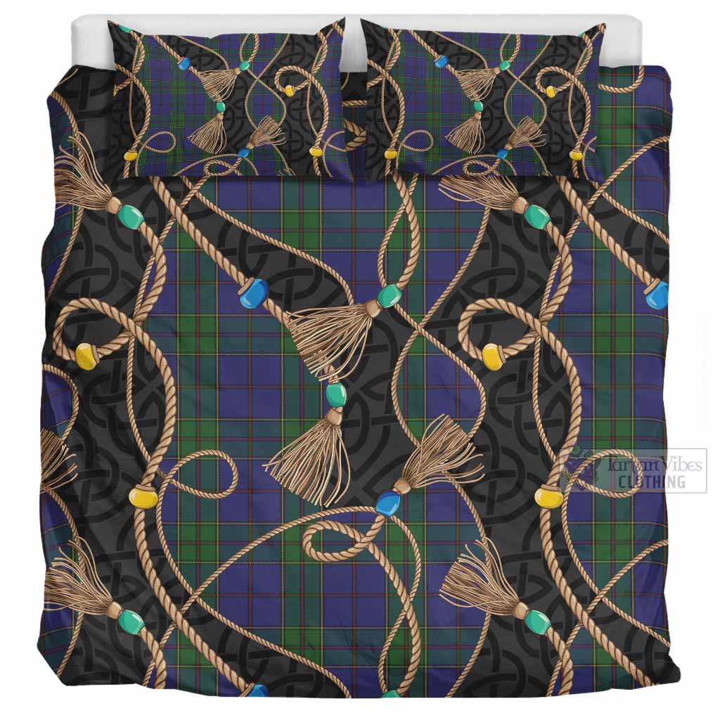 Strachan Scottish Tartan Twisted Ropes Stylized Bedding Set UK Bedding Set UK Super King 104*94 inch - Tartan Vibes Clothing