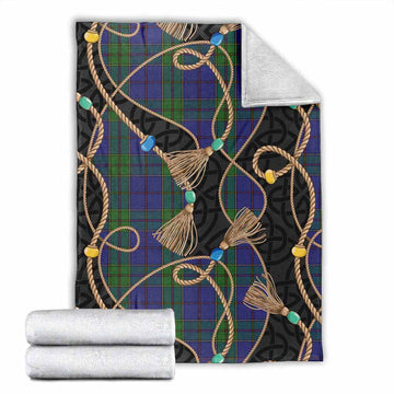 Strachan Scottish Tartan Twisted Ropes Stylized Blanket X-Large 59 x 79 inches 150 x 200 cm - Tartan Vibes Clothing