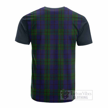 Strachan Tartan Accent Cotton T-shirt with Family Crest
