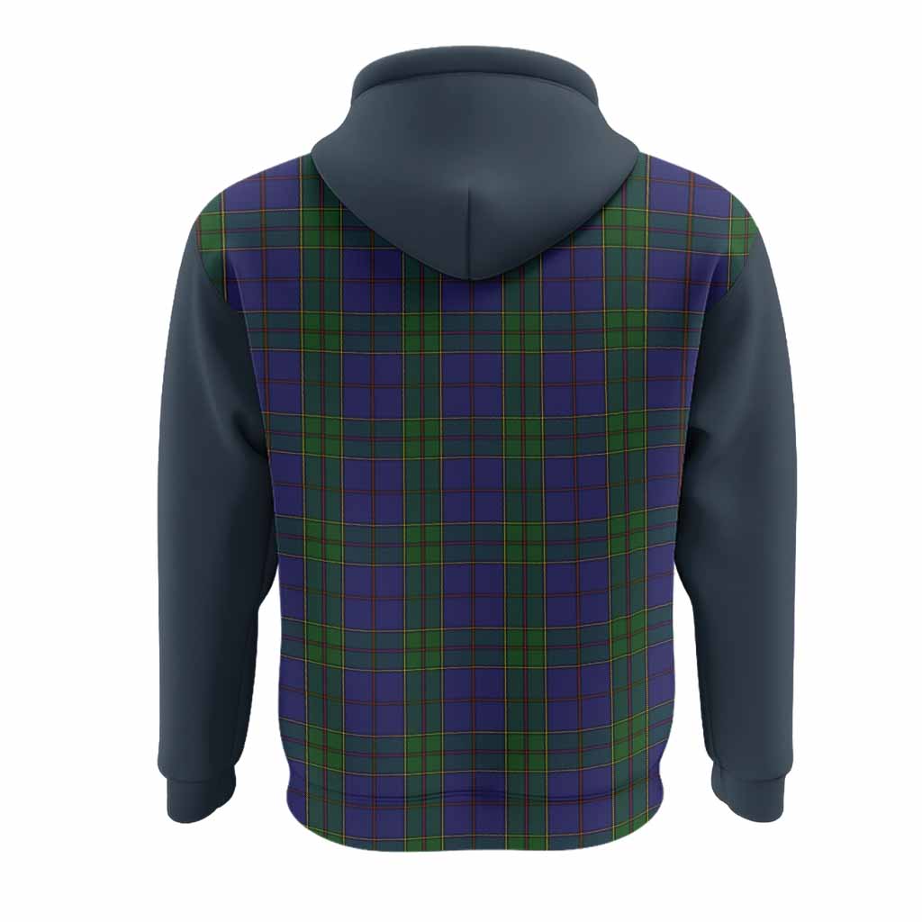 Strachan Tartan Accent Hoodie with Family Crest