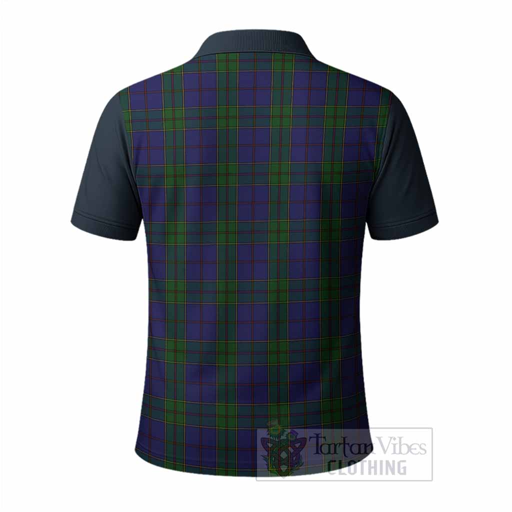 Strachan Tartan Accent Polo Shirt with Family Crest
