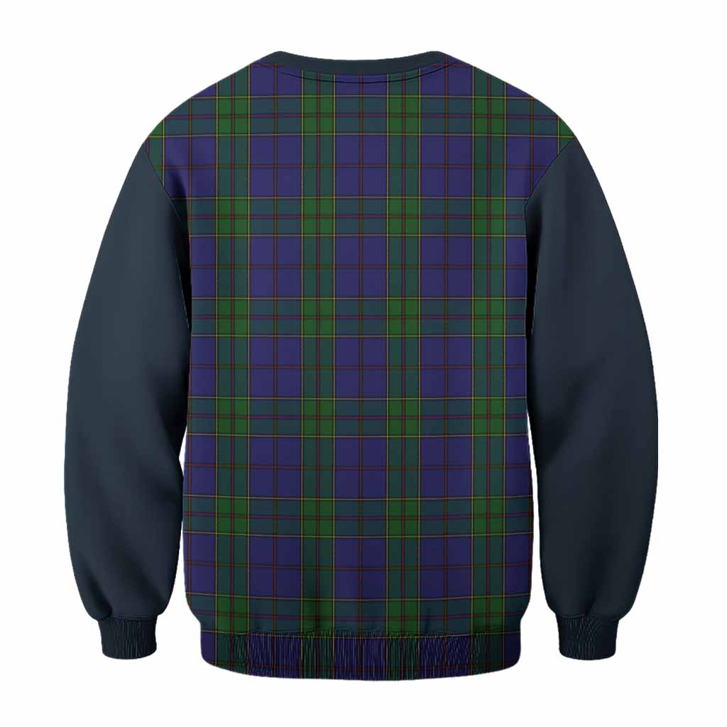Strachan Tartan Accent Sweatshirt with Family Crest