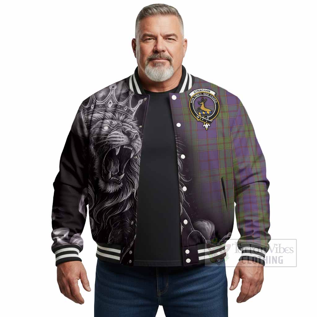 Strachan Tartan Baseball Jacket Roaring Lion Heritage