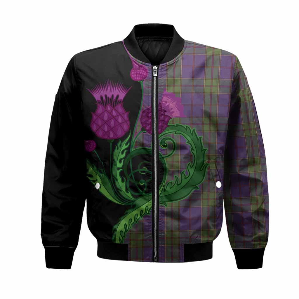 Strachan Tartan Bomber Jacket Traditional Scottish Thistle
