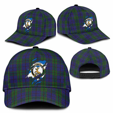 Strachan Tartan Classic Cap with Family Crest In Me Style