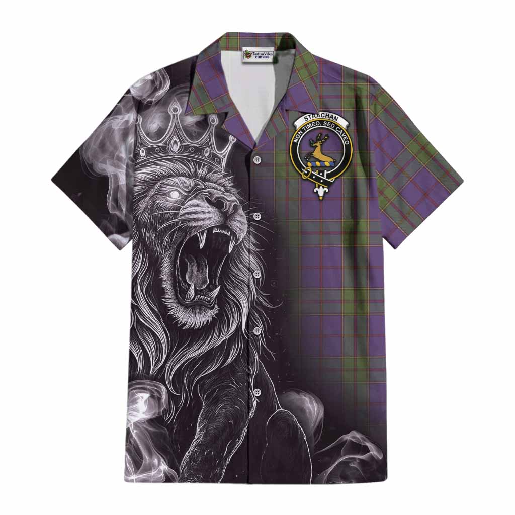 Strachan Tartan Cotton Hawaiian Shirt Roaring Lion Heritage