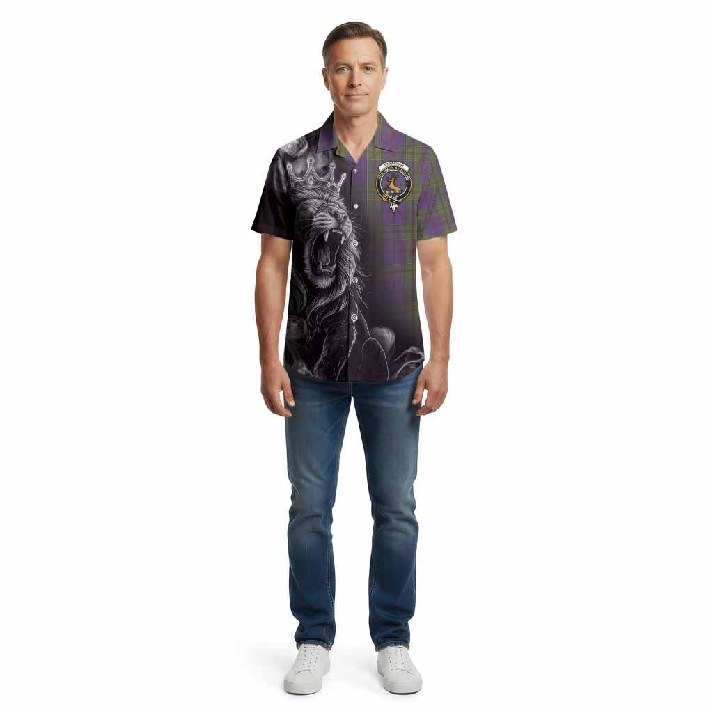 Strachan Tartan Cotton Hawaiian Shirt Roaring Lion Heritage
