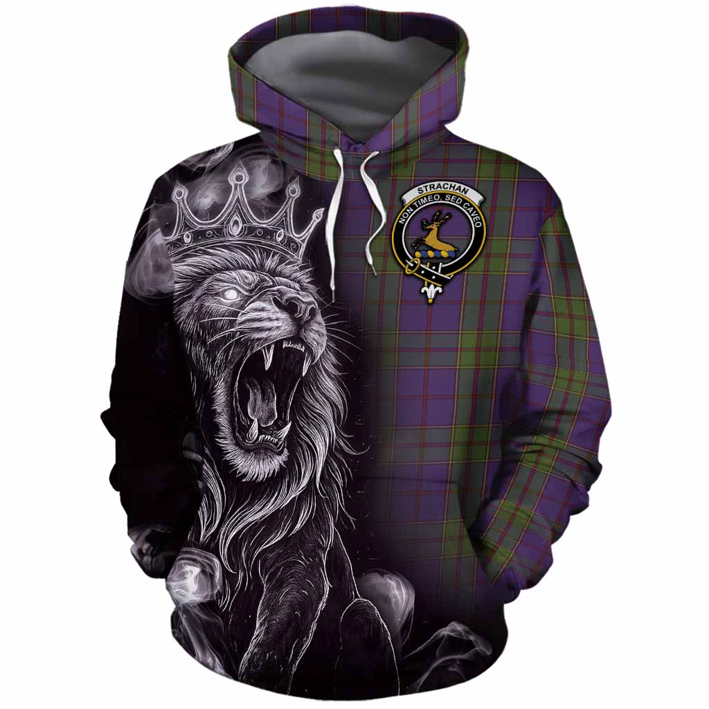 Strachan Tartan Cotton Hoodie Roaring Lion Heritage