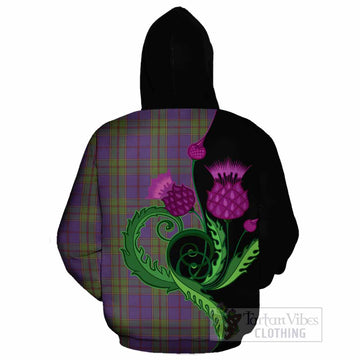 Strachan Tartan Cotton Hoodie Traditional Scottish Thistle