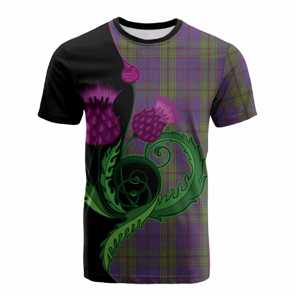 Strachan Tartan Cotton T-shirt Traditional Scottish Thistle