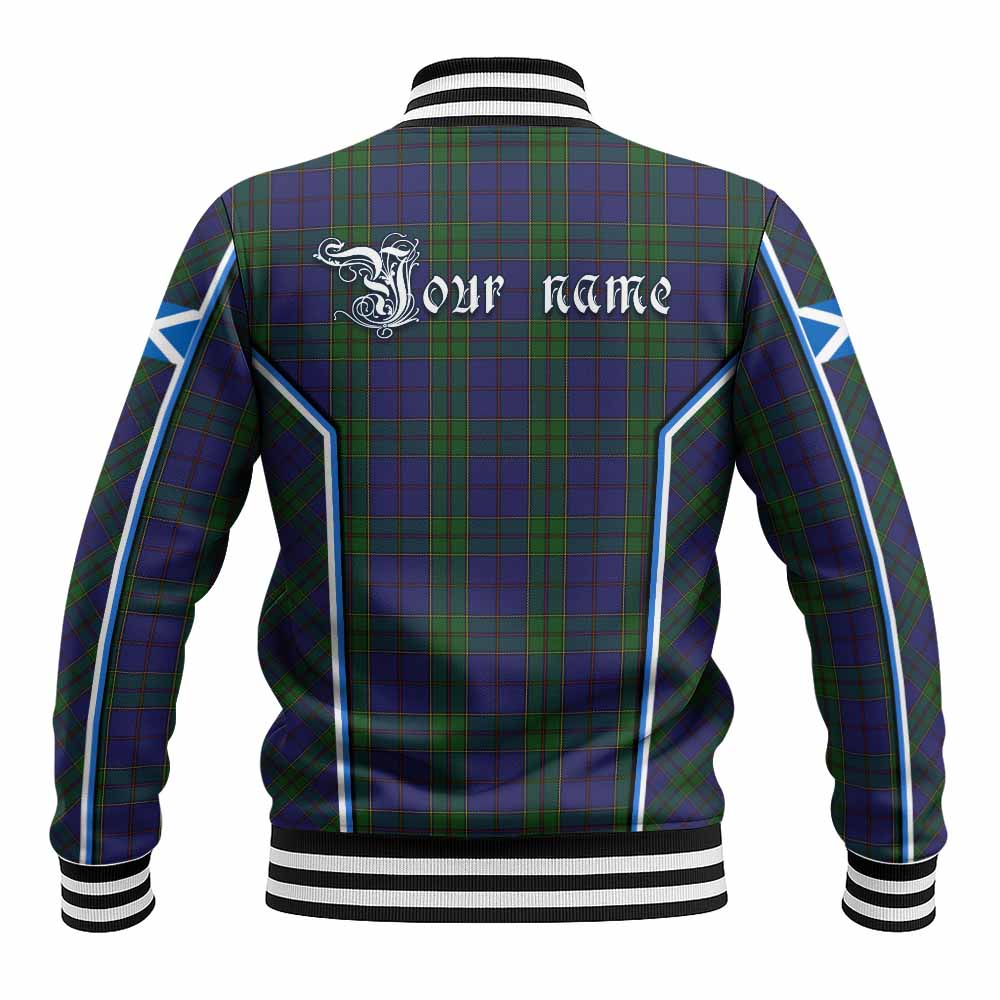 Strachan Tartan Crest Baseball Jacket Scotland Coat of Arm Flag Style - Tartan Vibes Clothing