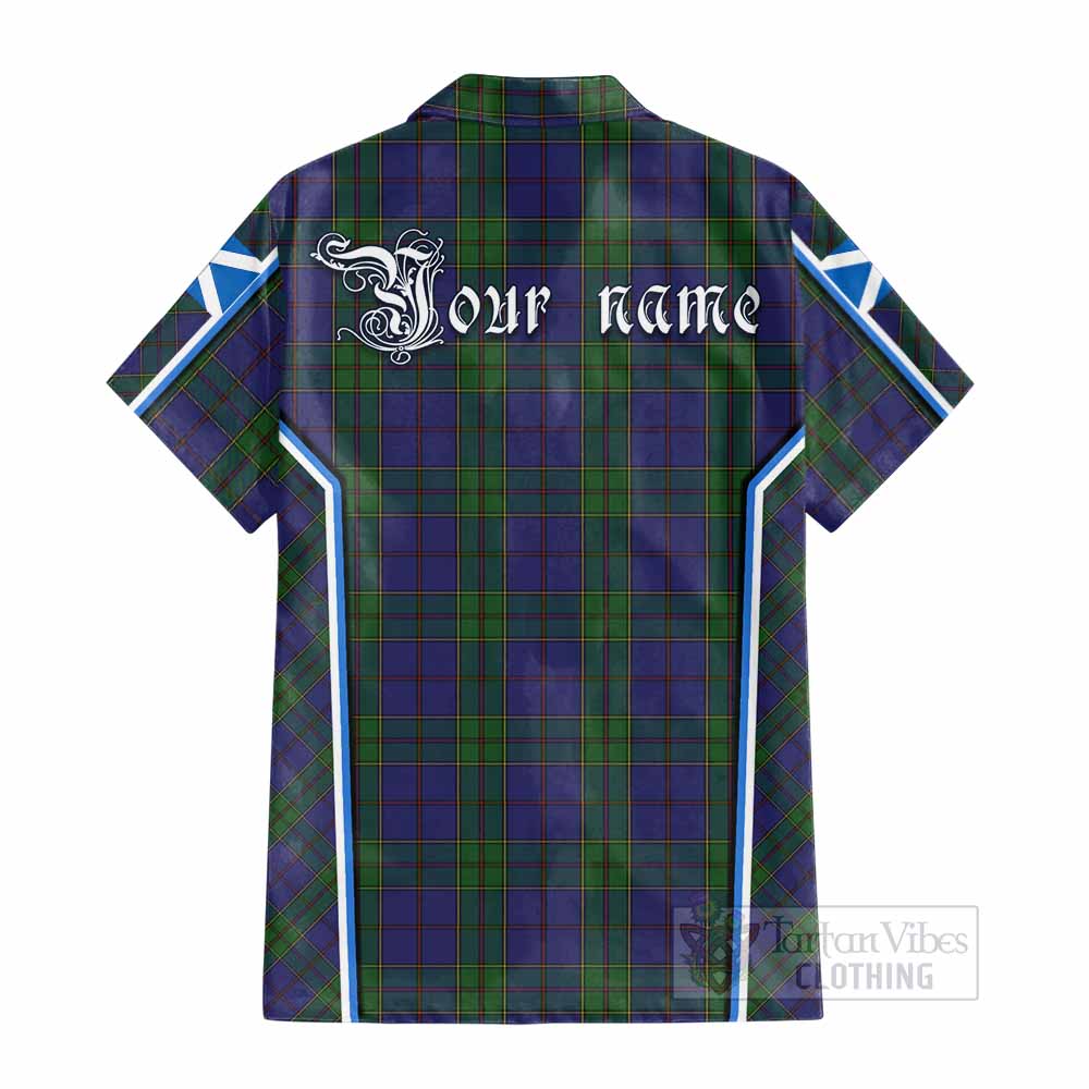 Strachan Tartan Crest Cotton Hawaiian Shirt Scotland Coat of Arm Flag Style - Tartan Vibes Clothing