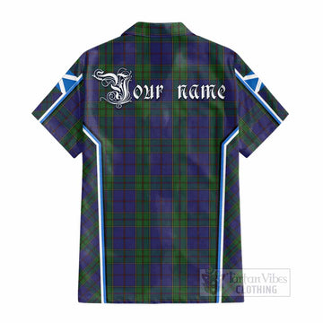 Strachan Tartan Crest Cotton Hawaiian Shirt Scotland Coat of Arm Flag Style - Tartan Vibes Clothing