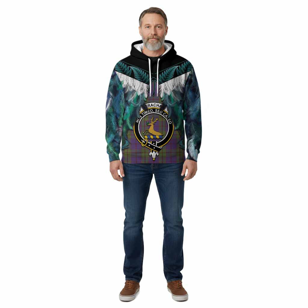 Strachan Tartan Crest Cotton Hoodie New Zealand Maori Korowai Cloak