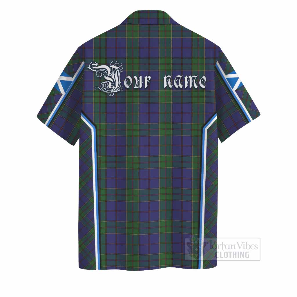 Strachan Tartan Crest Hawaiian Shirt Scotland Coat of Arm Flag Style - Tartan Vibes Clothing