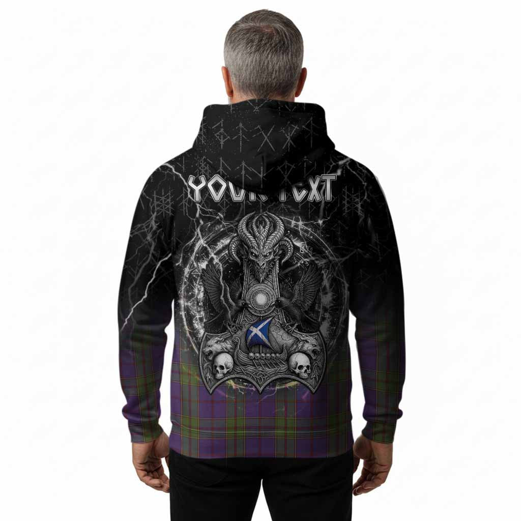 Strachan Tartan Crest Hoodie Celtic Odin's Raven Legacy