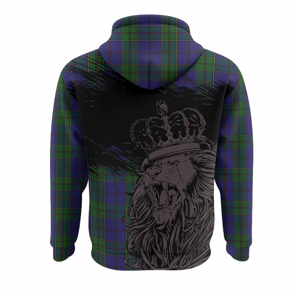Strachan Tartan Crest Hoodie Crowned Lion Heritage Style