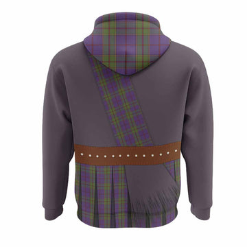 Strachan Tartan Crest Hoodie Kilt Costume Style