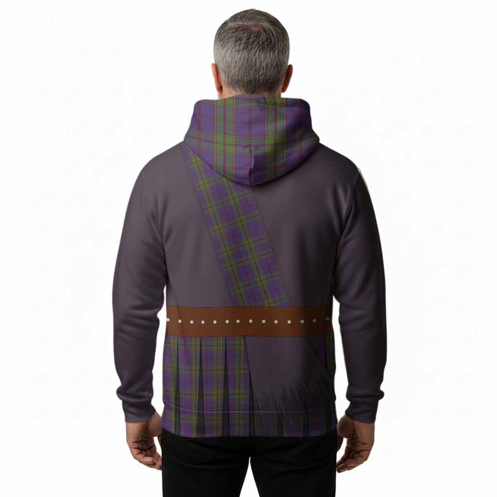 Strachan Tartan Crest Hoodie Kilt Costume Style