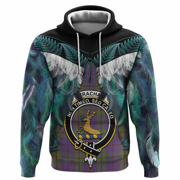 Strachan Tartan Crest Hoodie New Zealand Maori Korowai Cloak