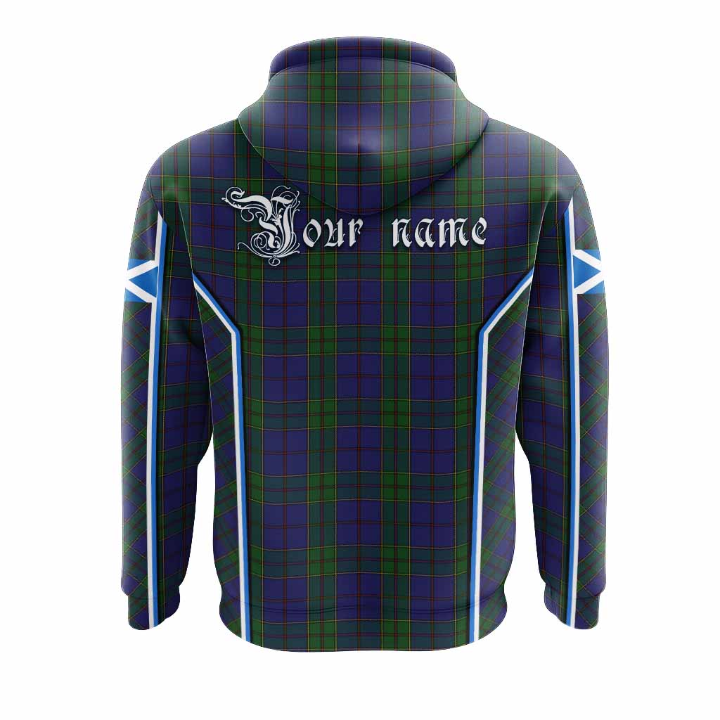 Strachan Tartan Crest Hoodie Scotland Coat of Arm Flag Style - Tartan Vibes Clothing